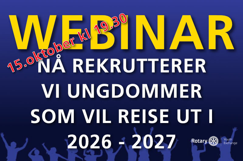 WEBINAR OM ROTARY UNGDOMSUTVEKSLING