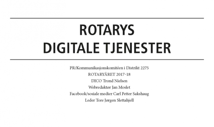 ROTARYS DIGITALE TJENESTER 2017