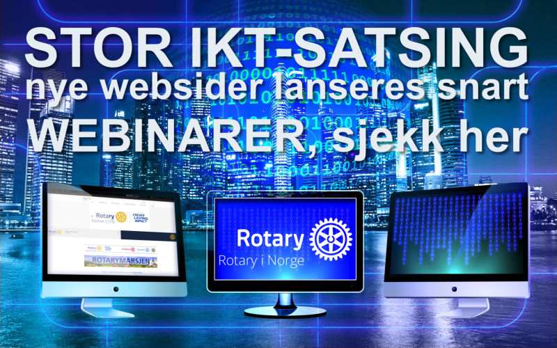 VIKTIG INFO OM NYE WEB-SIDER FOR ALLE I ROTARY
